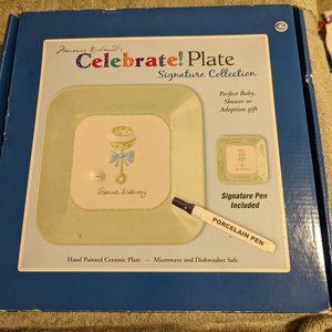 Personalized plate for newborn, new